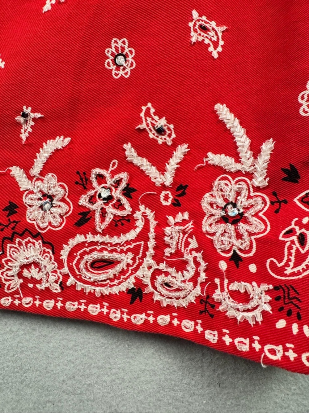 Quacker Factory Womens Bandana Western Jacket Size L Americana Embroidered - Picture 8 of 14